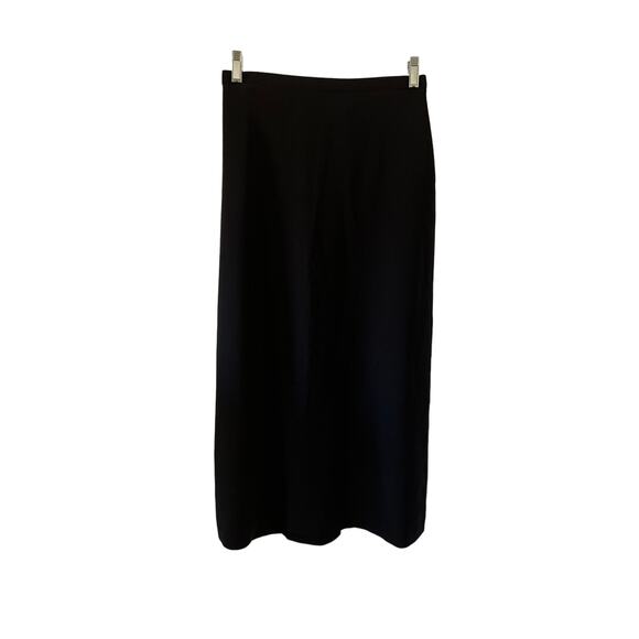 Savion Size 8P Vintage Black Maxi Skirt Back Pleat Waistband - Picture 1 of 10